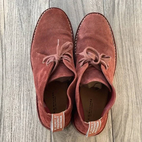 RM Williams Desert Chukka Boots Men 11 / AU 10 Red Suede Leather Lace Australia